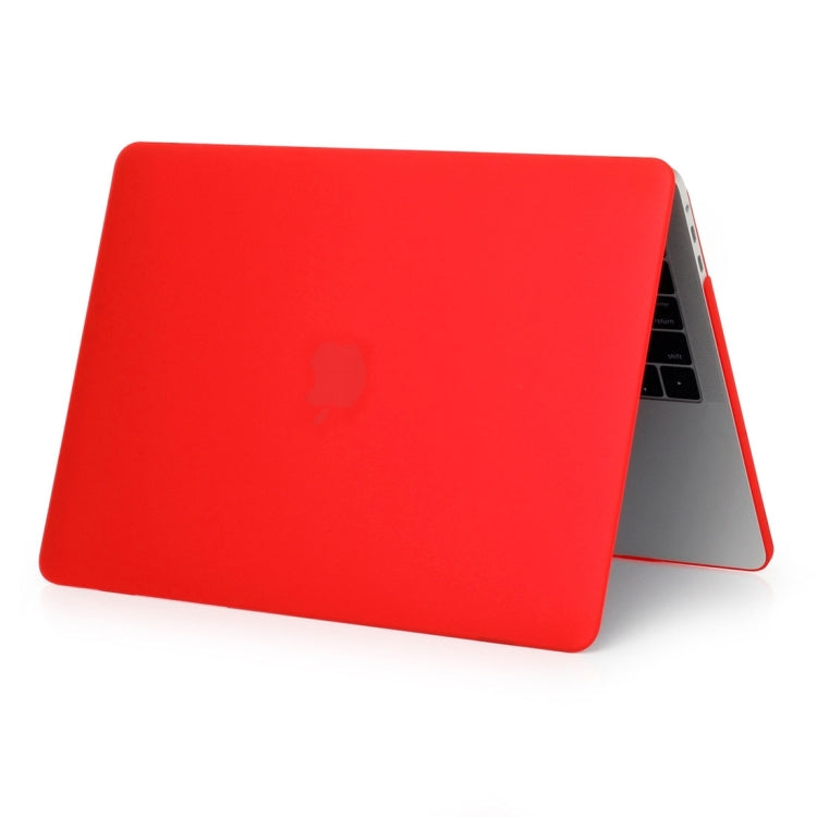 ENKAY Hat-Prince 2 in 1 Frosted Hard Shell Plastic Protective Case + Europe Version Ultra-thin TPU Keyboard Protector Cover for 2016 MacBook Pro 13.3 Inch without Touch Bar (A1708) (Red)