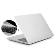 ENKAY Hat-Prince 2 in 1 Frosted Hard Shell Plastic Protective Case + Europe Version Ultra-thin TPU Keyboard Protector Cover for 2016 MacBook Pro 13.3 Inch without Touch Bar (A1708) (White)