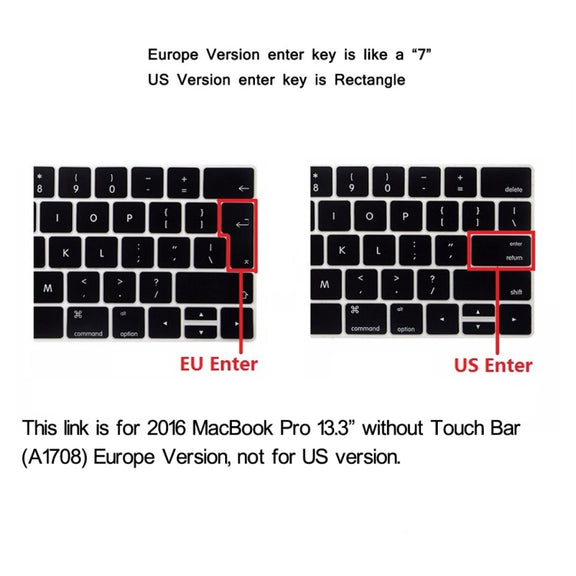 ENKAY Hat-Prince 2 in 1 Frosted Hard Shell Plastic Protective Case + Europe Version Ultra-thin TPU Keyboard Protector Cover for 2016 MacBook Pro 13.3 Inch without Touch Bar (A1708) (White)