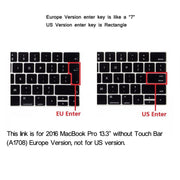 ENKAY Hat-Prince 2 in 1 Frosted Hard Shell Plastic Protective Case + Europe Version Ultra-thin TPU Keyboard Protector Cover for 2016 MacBook Pro 13.3 Inch without Touch Bar (A1708) (Red)