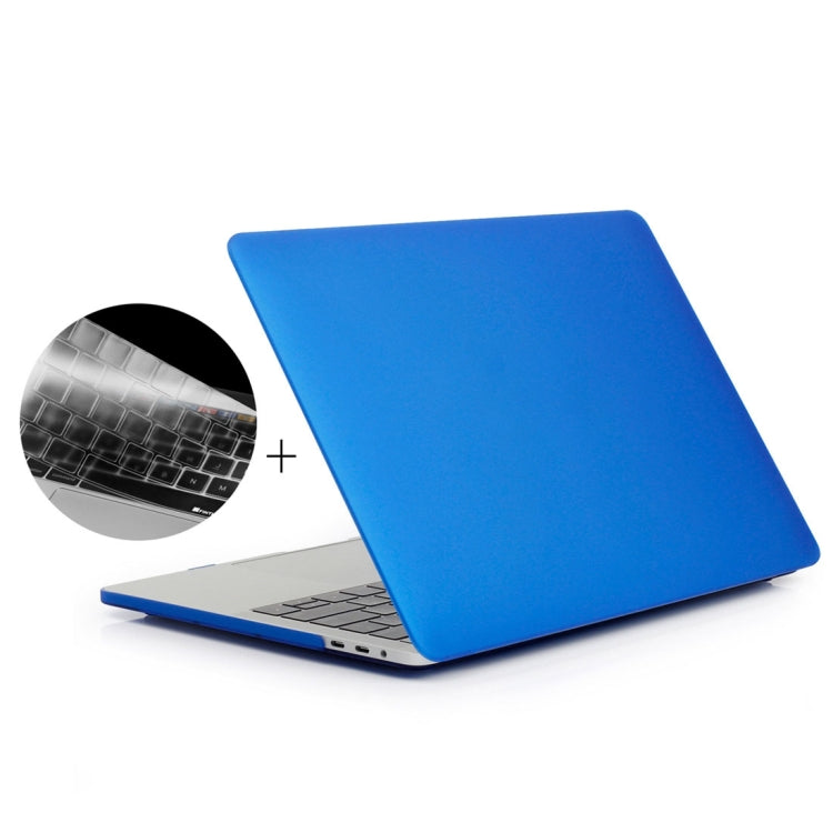 ENKAY Hat-Prince 2 in 1 Frosted Hard Shell Plastic Protective Case + Europe Version Ultra-thin TPU Keyboard Protector Cover for 2016 MacBook Pro 15.4 Inch with Touch Bar (A1707) (Dark Blue) - free shipping - PMC Jewellery - Order now!