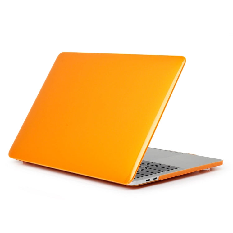 ENKAY Hat-Prince 2 in 1 Crystal Hard Shell Plastic Protective Case + Europe Version Ultra-thin TPU Keyboard Protector Cover for 2016 MacBook Pro 13.3 Inch with Touch Bar (A1706) (Orange)
