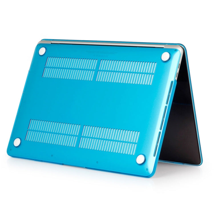 ENKAY Hat-Prince 2 in 1 Crystal Hard Shell Plastic Protective Case + Europe Version Ultra-thin TPU Keyboard Protector Cover for 2016 MacBook Pro 13.3 Inch without Touch Bar (A1708) (Baby Blue)