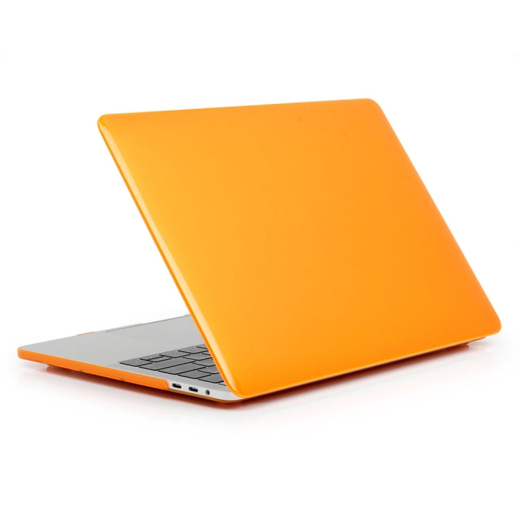 ENKAY Hat-Prince 2 in 1 Crystal Hard Shell Plastic Protective Case + Europe Version Ultra-thin TPU Keyboard Protector Cover for 2016 MacBook Pro 15.4 Inch with Touch Bar (A1707) (Orange)