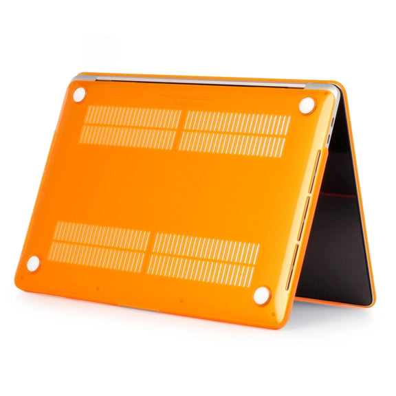 ENKAY Hat-Prince 2 in 1 Crystal Hard Shell Plastic Protective Case + Europe Version Ultra-thin TPU Keyboard Protector Cover for 2016 MacBook Pro 15.4 Inch with Touch Bar (A1707) (Orange)