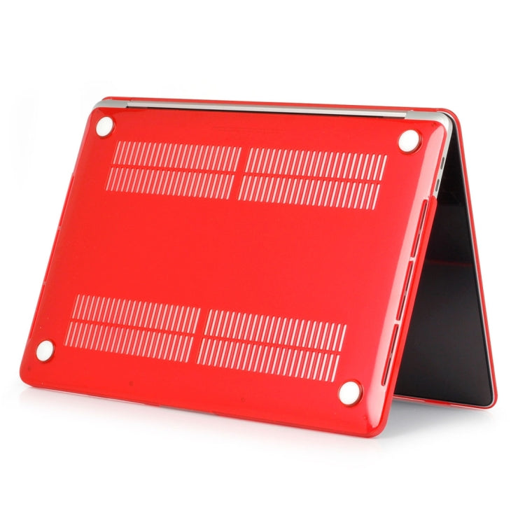 ENKAY Hat-Prince 2 in 1 Crystal Hard Shell Plastic Protective Case + Europe Version Ultra-thin TPU Keyboard Protector Cover for 2016 MacBook Pro 15.4 Inch with Touch Bar (A1707) (Red)