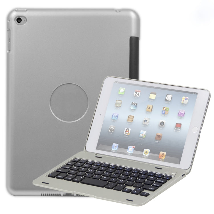 F1+ For iPad mini 5 / 4 Laptop Version Plastic Bluetooth Keyboard Tablet Case(Silver) - free shipping - PMC Jewellery - Order now!