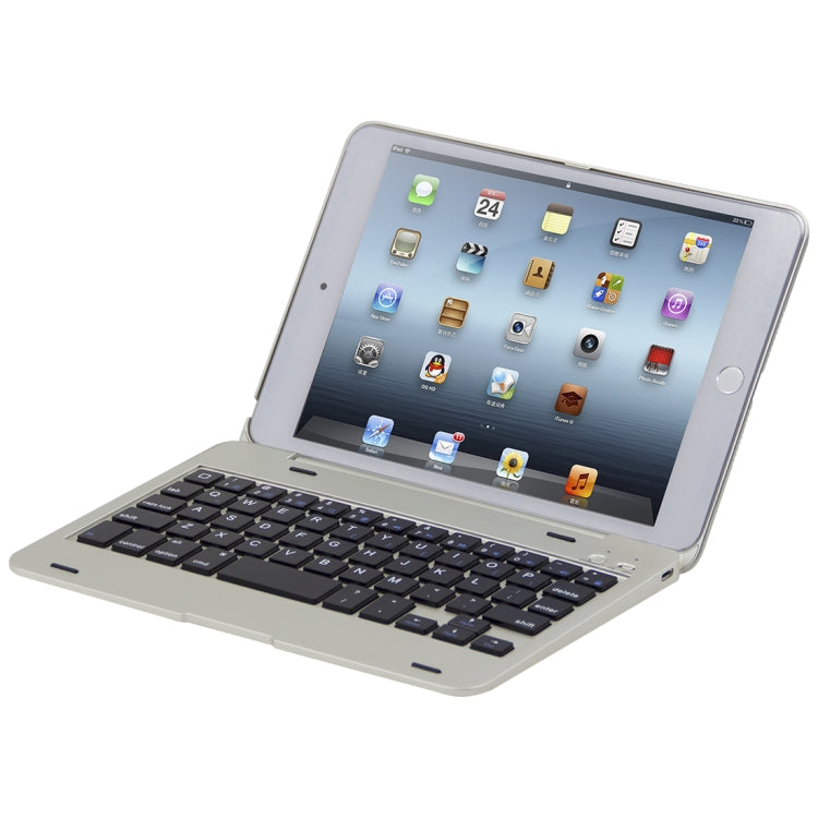 F1+ For iPad mini 5 / 4 Laptop Version Plastic Bluetooth Keyboard Tablet Case(Silver) - free shipping - PMC Jewellery - Order now!