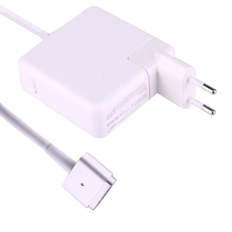 60W 16.5V 3.65A 5 Pin T Style MagSafe 2 Replacement AC Adaptor for Apple Macbook  A1425 / A1435 / A1502, Length: 1.8m(White) - Cable & Adapter by PMC Jewellery | Online Shopping South Africa | PMC Jewellery | Buy Now Pay Later Mobicred