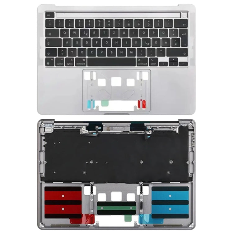 For Macbook Pro 13 inch 2021 A2338 C-side Cover + UK Edition Key Board (Silver) - Bottom Cover by PMC TechLife | Online Shopping South Africa | PMC TechLife