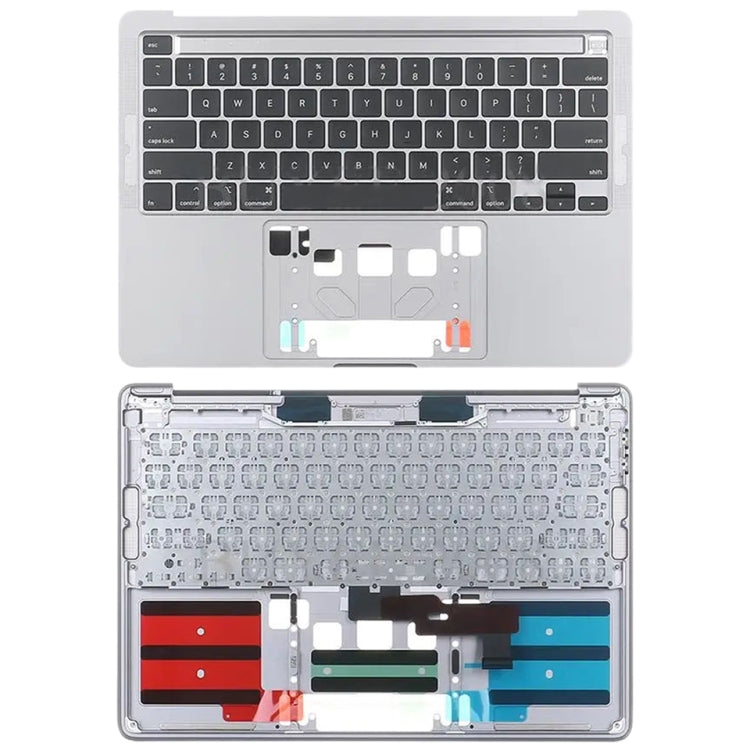 For MacBook Pro Retina 13 inch A2289 2020 C-side Cover + US Edition Key Board (Silver) - Bottom Cover by PMC TechLife | Online Shopping South Africa | PMC TechLife