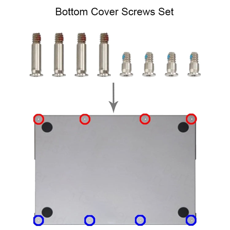 Bottom Cover Screws Set for MacBook Pro Retina M3 14 16 A2918 A2991 A2992 (Silver)