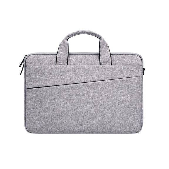 ST03S 13.3 inch Double Side Pockets Wearable Oxford Cloth Soft Handle Portable Laptop Tablet Bag(Grey)