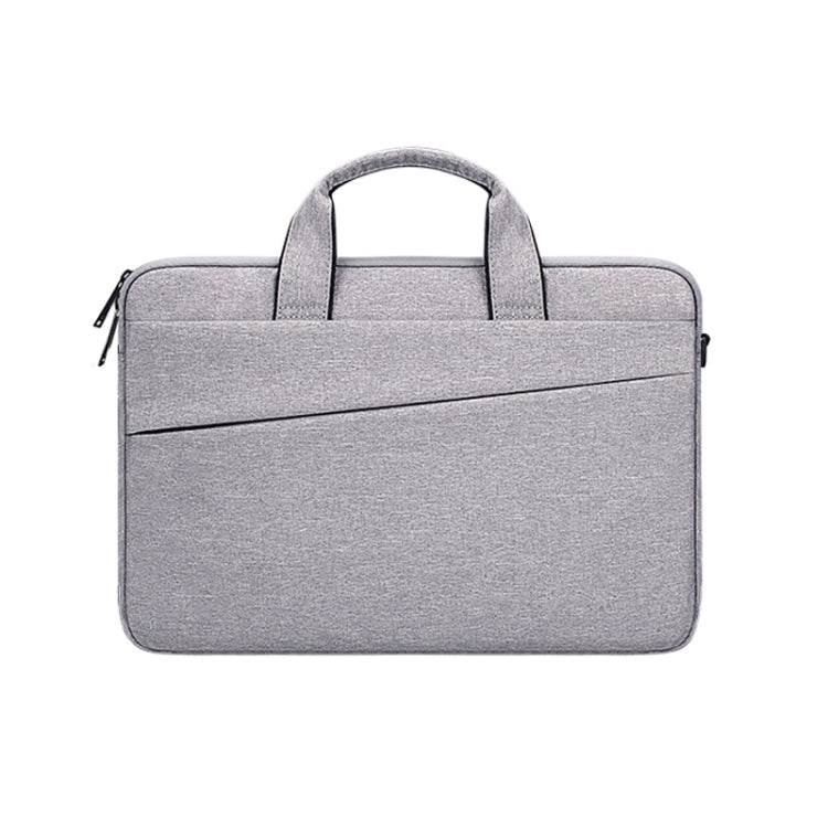 ST03S 13.3 inch Double Side Pockets Wearable Oxford Cloth Soft Handle Portable Laptop Tablet Bag(Grey)