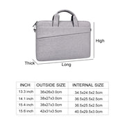 ST03S 13.3 inch Double Side Pockets Wearable Oxford Cloth Soft Handle Portable Laptop Tablet Bag(Deep Space Gray)