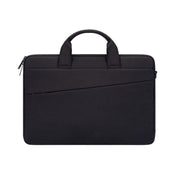 ST03S 14.1 inch Double Side Pockets Wearable Oxford Cloth Soft Handle Portable Laptop Tablet Bag(Black)