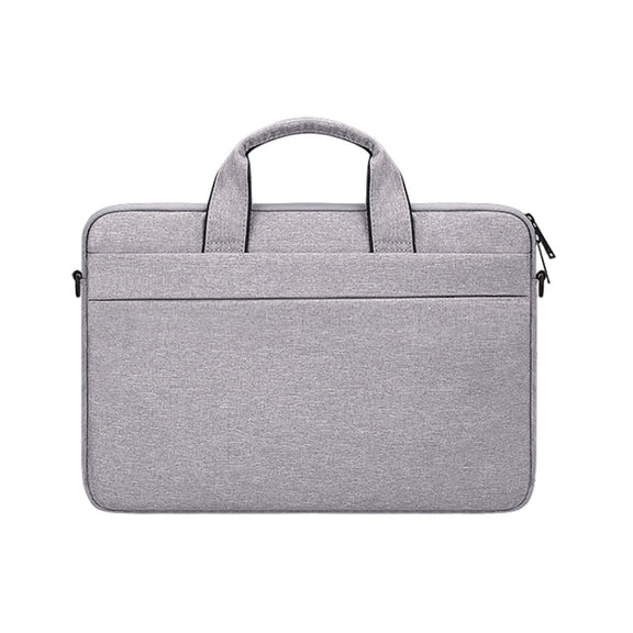 ST03S 14.1 inch Double Side Pockets Wearable Oxford Cloth Soft Handle Portable Laptop Tablet Bag(Grey)