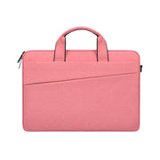 ST03S 15.4 inch Double Side Pockets Wearable Oxford Cloth Soft Handle Portable Laptop Tablet Bag(Pink)
