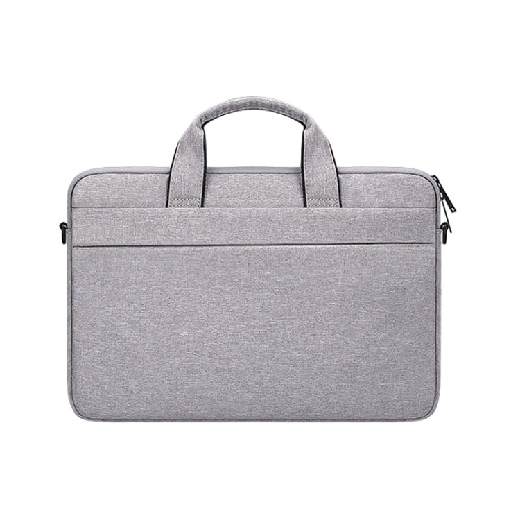 ST03S 15.4 inch Double Side Pockets Wearable Oxford Cloth Soft Handle Portable Laptop Tablet Bag(Grey)