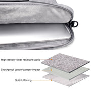 ST03S 15.4 inch Double Side Pockets Wearable Oxford Cloth Soft Handle Portable Laptop Tablet Bag(Grey)