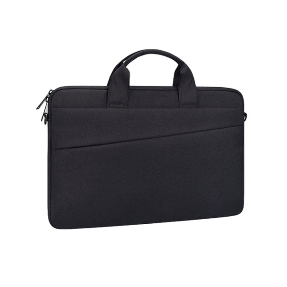 ST03S 15.6 inch Universal Double Side Pockets Wearable Oxford Cloth Soft Handle Portable Laptop Tablet Bag(Black)