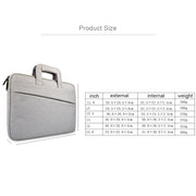 ST03S 15.6 inch Double Side Pockets Wearable Oxford Cloth Soft Handle Portable Laptop Tablet Bag(Grey)