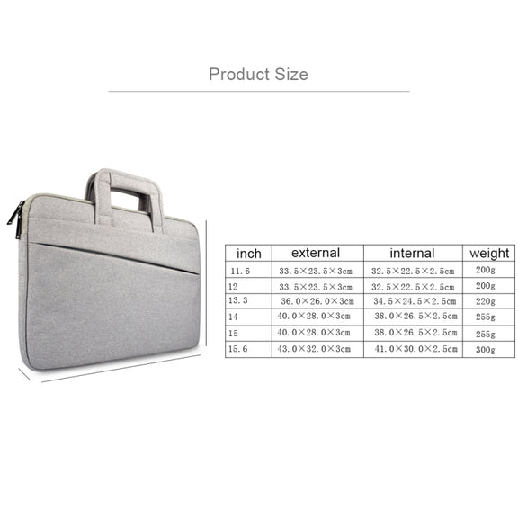 ST03S 15.6 inch Double Side Pockets Wearable Oxford Cloth Soft Handle Portable Laptop Tablet Bag(Deep Space Gray)
