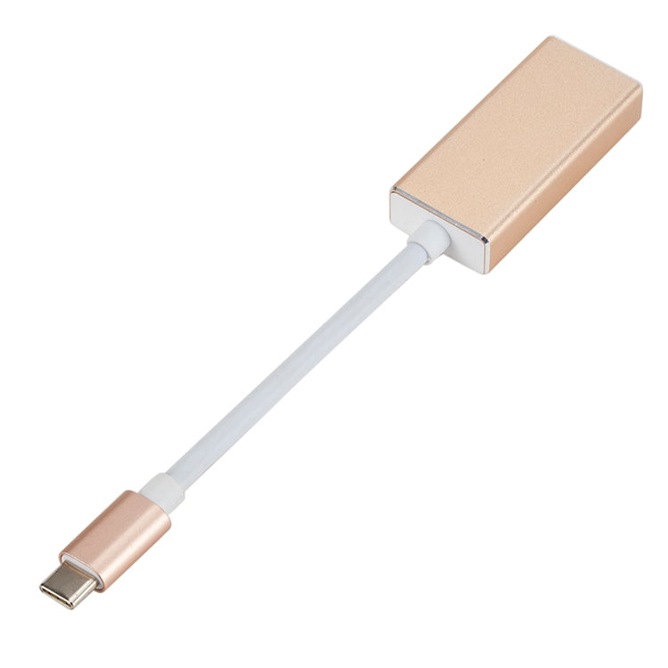 USB-C / Type-C 3.1 Male to DP Female HD Converter, Length: 12cm (Gold)
