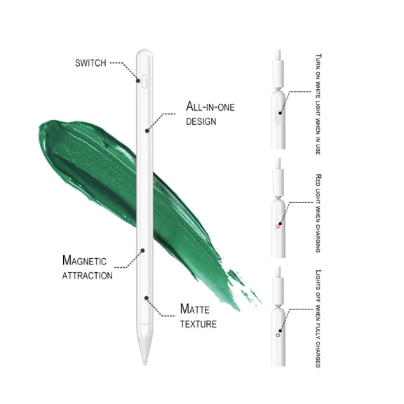 Active Capacitive Stylus Pen for iPad Series(White)