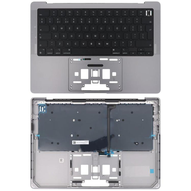 For MacBook Pro 14 inch 2021 A2442 / 2023 A2779 Big Enter Version UK Keyboard with C Shell (Grey)