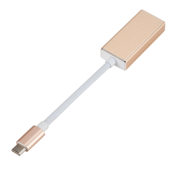USB-C / Type-C 3.1 Male to Mini DP Female HD Converter, Length: 12cm(Gold)
