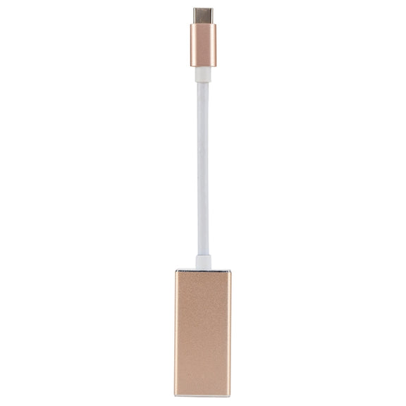 USB-C / Type-C 3.1 Male to Mini DP Female HD Converter, Length: 12cm(Gold)
