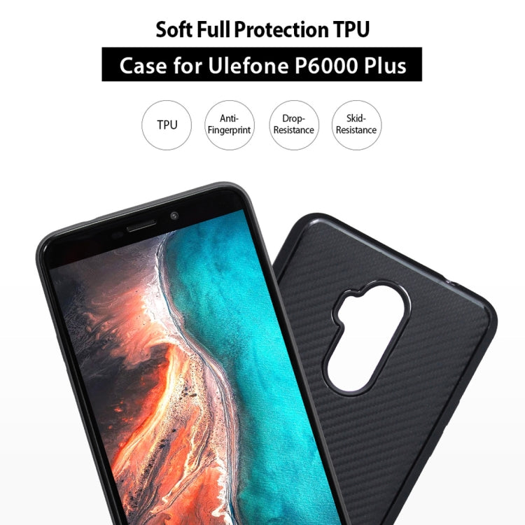 Shockproof Carbon Fiber Texture TPU Case for ULEFONG P6000 Plus / Power L3 (Black) - More Brand by PMC Jewellery | Online Shopping South Africa | PMC Jewellery | Buy Now Pay Later Mobicred