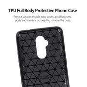 Shockproof Carbon Fiber Texture TPU Case for ULEFONG P6000 Plus / Power L3 (Black)