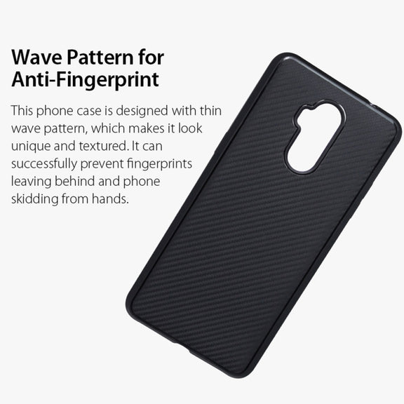 Shockproof Carbon Fiber Texture TPU Case for ULEFONG P6000 Plus / Power L3 (Black)