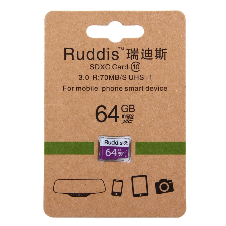 Ruddis 64GB High Speed Class 10 TF/Micro SDXC UHS-1(U1) Memory Card - Micro SD Card by PMC Jewellery | Online Shopping South Africa | PMC Jewellery | Buy Now Pay Later Mobicred