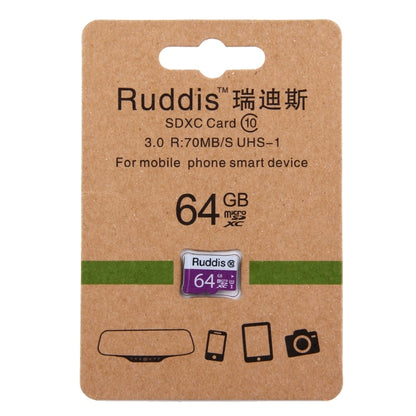 Ruddis 64GB High Speed Class 10 TF/Micro SDXC UHS-1(U1) Memory Card - Micro SD Card by PMC Jewellery | Online Shopping South Africa | PMC Jewellery | Buy Now Pay Later Mobicred