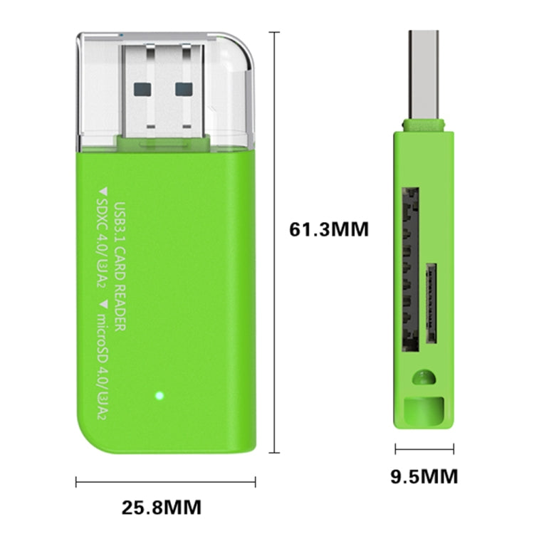 V30 / V60 / V90 USB3.1 Multifunction Card Reader Support SD / TF Card (Tarnish)