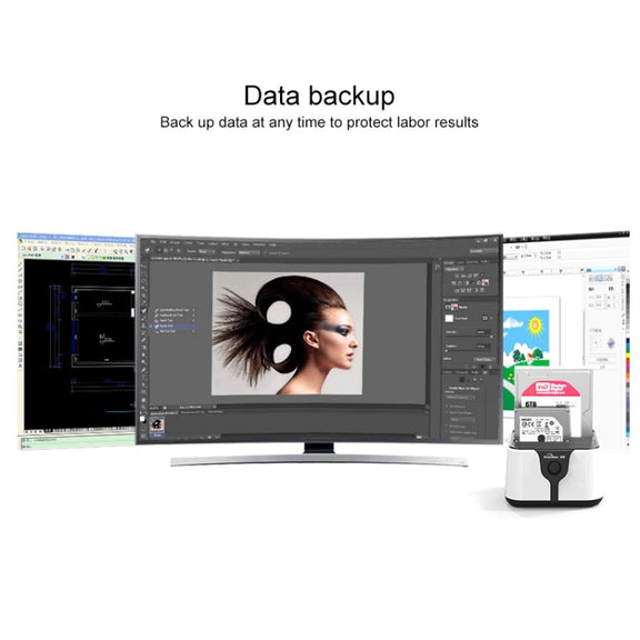 Blueendless 2.5 / 3.5 inch SATA USB 3.0 2 Bay Hard Drive Dock (AU Plug)