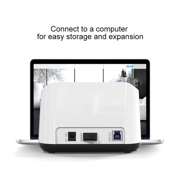 Blueendless 2.5 / 3.5 inch SATA USB 3.0 2 Bay Hard Drive Dock (AU Plug)