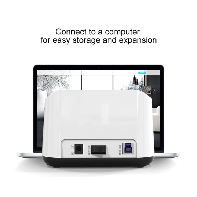 Blueendless 2.5 / 3.5 inch SATA USB 3.0 2 Bay Hard Drive Dock (UK Plug)
