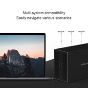 Blueendless Type-C / USB-C Interface 3.5 inch 2 Bay RAID Combination Array HDD External Enclosure (AU Plug)