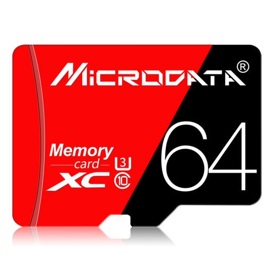 MICRODATA 64GB High Speed U3 Red and Black TF(Micro SD) Memory Card - free shipping - PMC Jewellery - Order now!