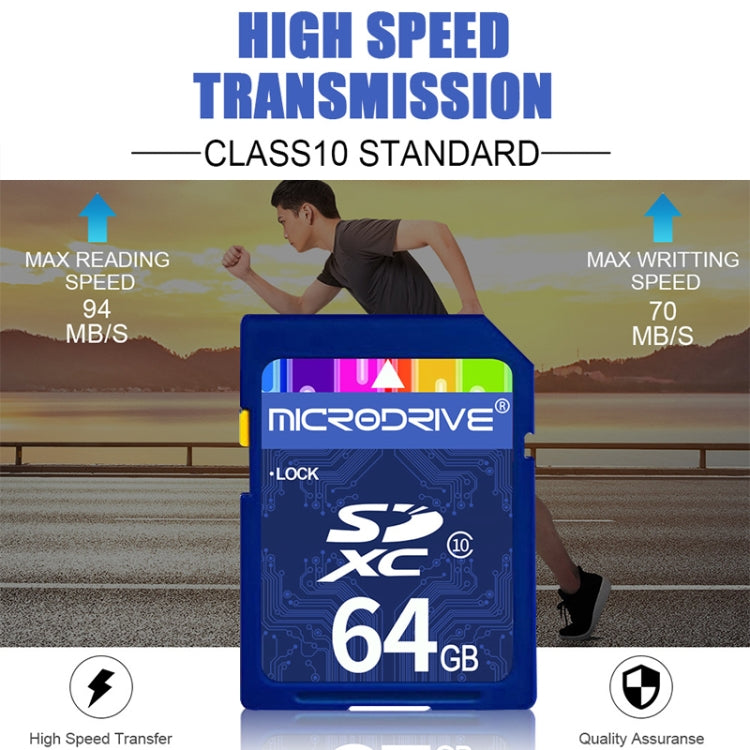 Microdrive 64GB High Speed Class 10 SD Memory Card for All Digital Devices with SD Card Slot - SD Card by PMC Jewellery | Online Shopping South Africa | PMC Jewellery | Buy Now Pay Later Mobicred