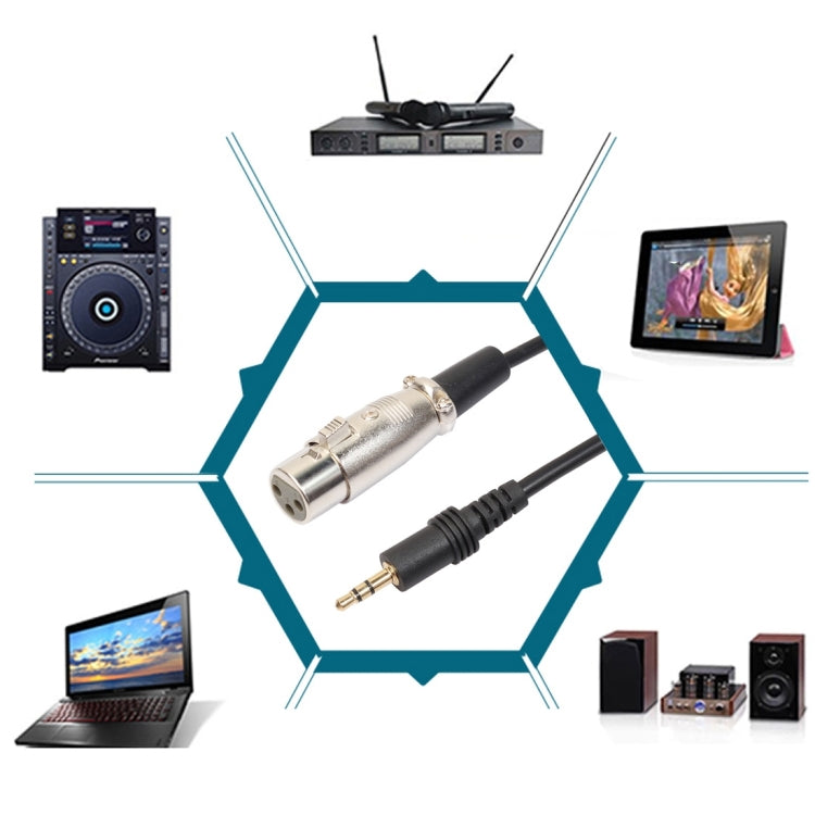 3m 3.5mm Male to XLR Female Microphone Audio Cord Cable - Microphone Audio Cable & Connector by PMC TechLife | Online Shopping South Africa | PMC TechLife