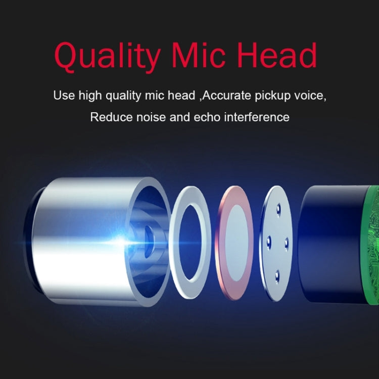 BK Desktop Gooseneck Adjustable USB Wired Audio Microphone, Built-in Sound Card, Compatible with PC / Mac for Live Broadcast, Show, KTV, etc.(Red) - Microphone by PMC TechLife | Online Shopping South Africa | PMC TechLife | Buy Now Pay Later Mobicred