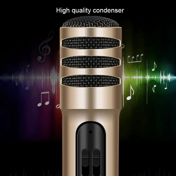 BGN-C7 Condenser Microphone Dual Mobile Phone Karaoke Live Singing Microphone Built-in Sound Card(Gold) - Microphone by PMC TechLife | Online Shopping South Africa | PMC TechLife | Buy Now Pay Later Mobicred