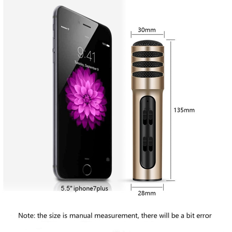 BGN-C7 Condenser Microphone Dual Mobile Phone Karaoke Live Singing Microphone Built-in Sound Card(Gold) - Microphone by PMC TechLife | Online Shopping South Africa | PMC TechLife | Buy Now Pay Later Mobicred