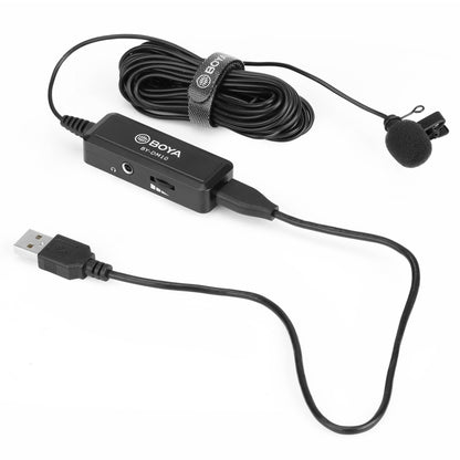 BOYA BY-DM10 USB / 8 Pin Plug Broadcast Lavalier Microphone with Windscreen, Cable Length: 6m(Black) - free shipping - PMC Jewellery - Order now!