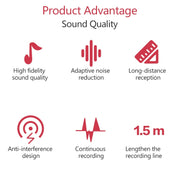 YICHUANG YC-LM10II 8 Pin Port Intelligent Noise Reduction Condenser Lavalier Microphone, Cable Length: 1.5m